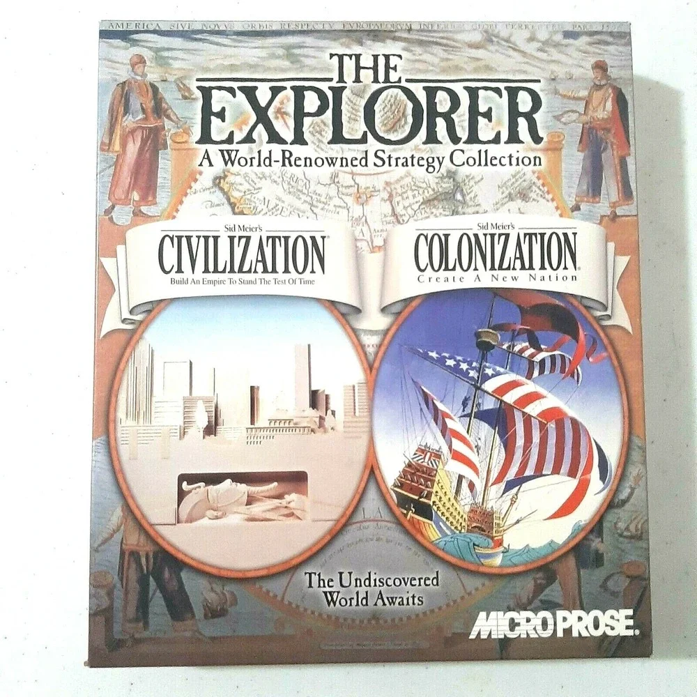 Vintage 90s The Explorer Micro Prose PC CD-ROM Video‎ Game